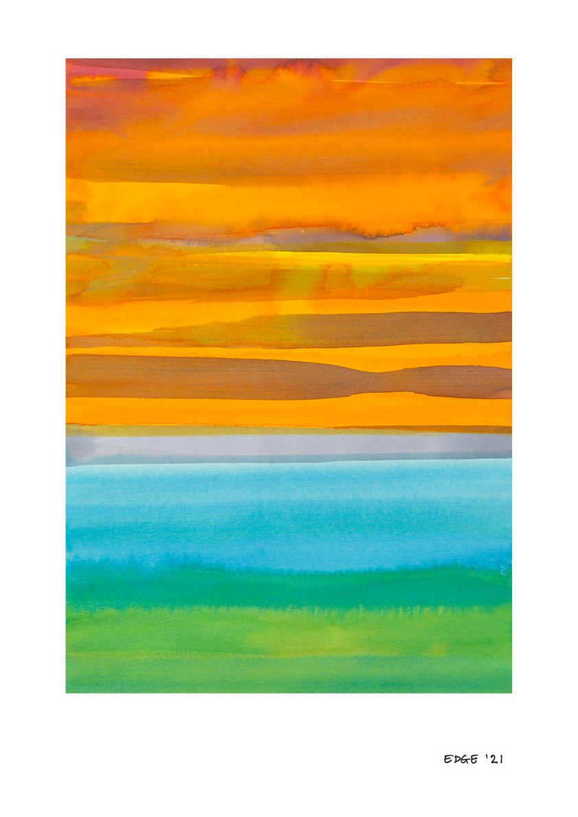 Tiger Sky on Tywyn Estuary Orange Tone