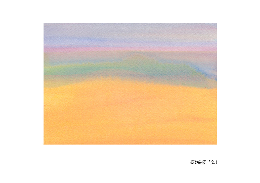 Sand dunes, sky, sun already set