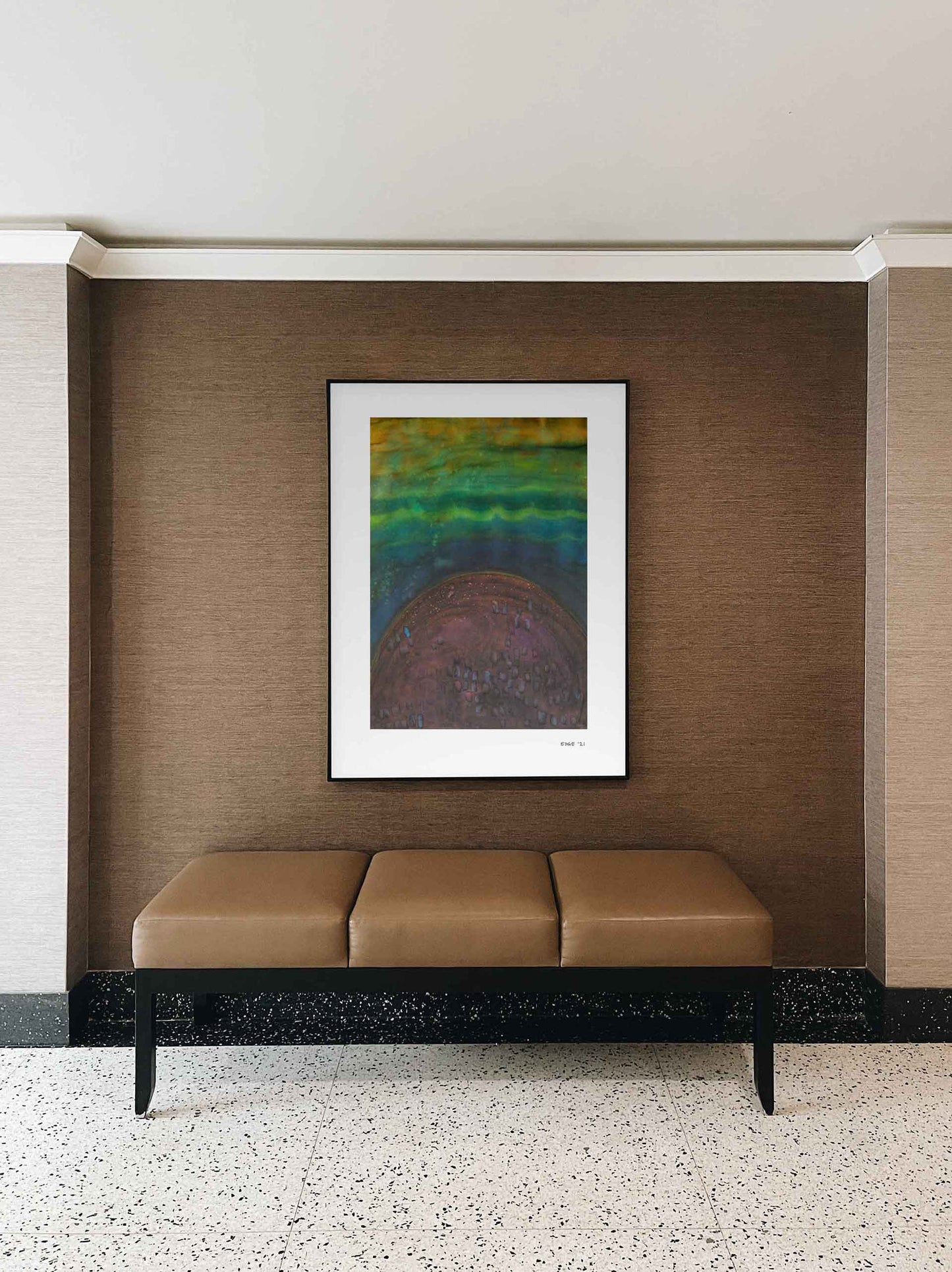 Rainfall on river and rock