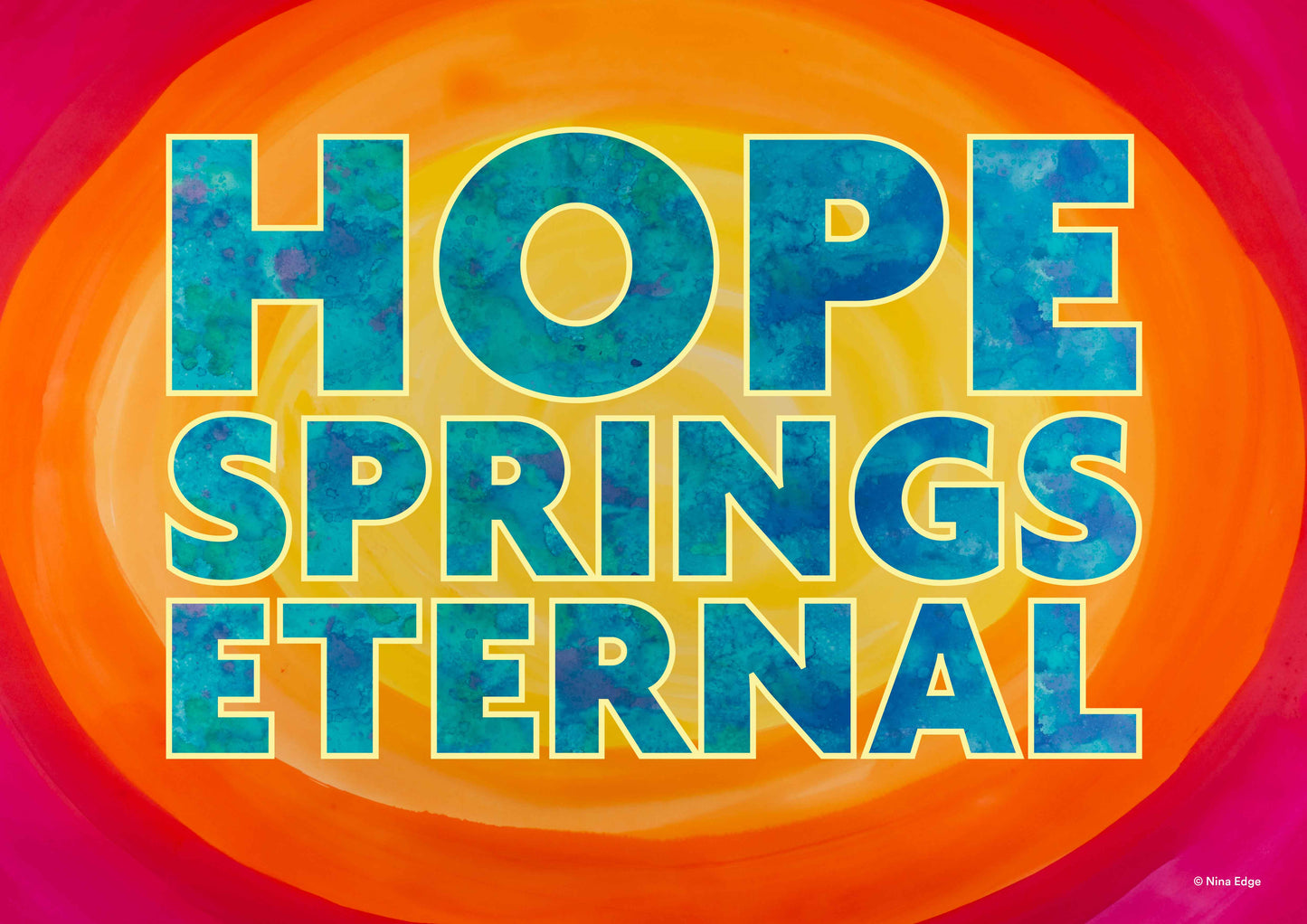 Turquoise spatter on fire oval