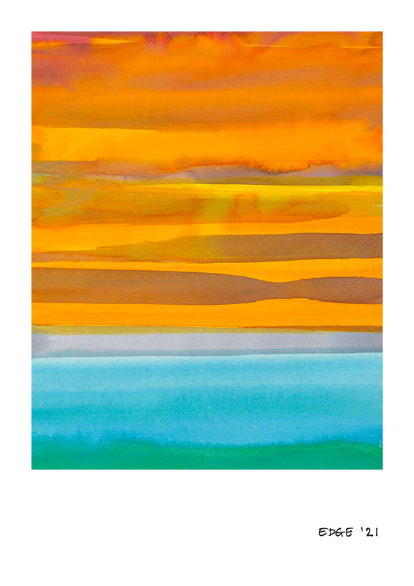 Tiger Sky on Tywyn Estuary (set of three)